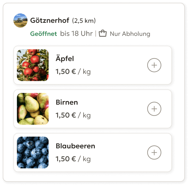 Stella-App: Äpfel, Birnen und Blaubeeren vom Götznerhof